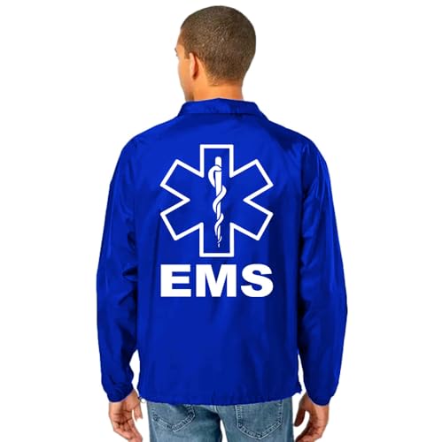 Service and First Responders EMS Coaches Jacket Event Staff Men’s and Women’s Cosplay Windbreaker