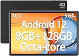SGIN 8GB RAM 128GB ROM 10.1 Inch Tablet, Android 12 MTK Octa-Core 2.0Ghz Tablets with 1280 * 800 HD IPS Srceen, 5MP+8MP Camera, WiFi, Bluetooth, 6000mAh