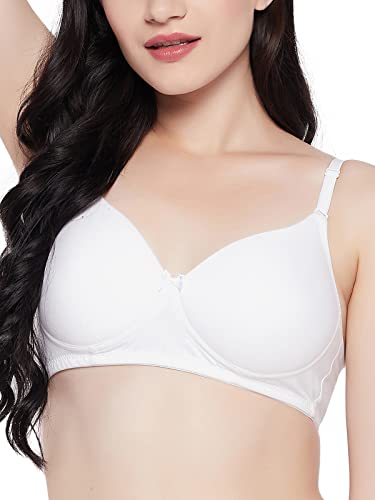 Image of Clovia Women's Cotton Padded Non-Wired Demi Cup Multiway T-Shirt Bra