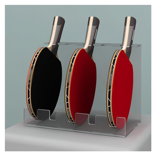 Support raquettes ping-pong acrylique | Rangement tennis de table portable