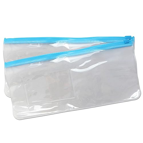 Plastica Trasparente Cerniera Borsa (Set da 2)