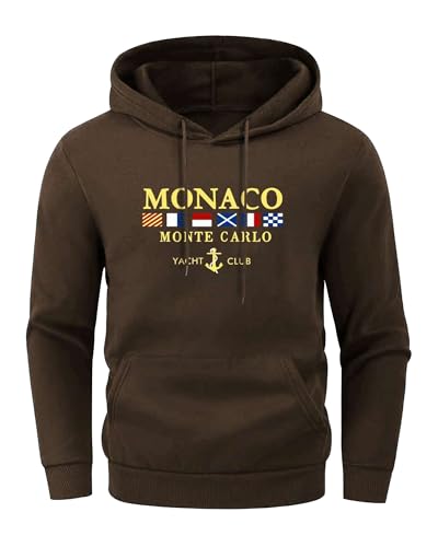 ZAFUL Men's Letter Print Hoodies Sweatshirts Fleece Lined Hooded Pullover Casual Long Sleeve Hoody with Pocket2