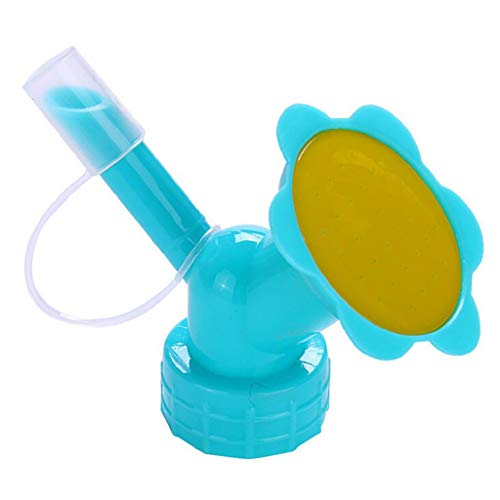[Newest 2019] 2In1 Plastic Sprinkler Nozzle for Flower Waterers Bottle Watering Cans Sprinkler DEELIN (Blue, 1pcs)
