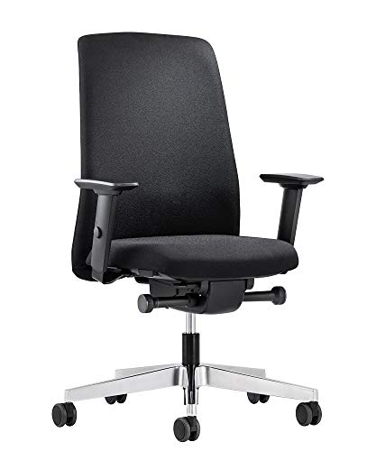 Preisvergleich Produktbild Interstuhl Drehstuhl RS400 mit Armlehnen und Vollausstattung Bürostuhl Schwarz
