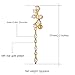 U7 Dangle Belly Ring for Women Gold Plated Crystal Navel Piercing Ring Cubic Zirconia Long Leaf Belly Ring
