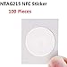 Timeskey NFC 100PCS NFC Tags NTAG215 NFC Stickers NTAG 215 100% Compatible with Amiibo and Tagmo, Fully Programmable and Writable
