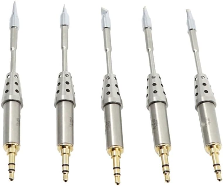 Soldering Iron Tip Replacement for Miniware TS1C TS80 Cordless Soldering Station, Internal Heating Steel Head, Fast Heat, Easy Install, TS-B02/BC02/D25/K4/J02, Silver(TS-K4)