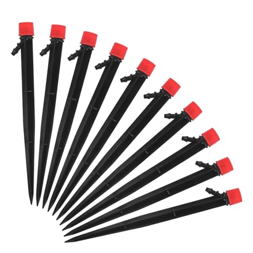 OFFSCH 50pcs Drip Irrigation Sprayer Control for Garden 18cm Adjustable Drip Nozzles Emitter Stakes for Efficient Watering