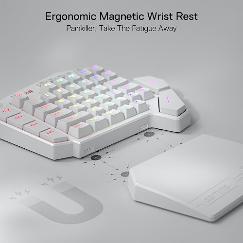 Image of Redragon K585 DITI One-Handed RGB Mechanical Gaming Keyboard, 42 Keys Type-C Professional Gaming Keypad w /Upgraded Hot-Swappable Socket, 7 Onboard Macro Keys & Detachable Wrist Rest