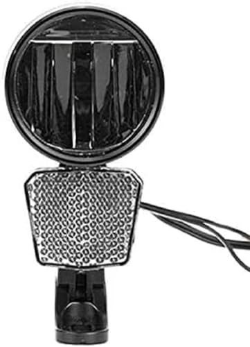 Prophete LED-Scheinwerfer 100 Lux | Aluminium | Standlicht und Sensorautomatik | Abnehmbarer Reflektor | für Fahrrad und E-Bike | Schwarz | inkl. Flexibler Halterung