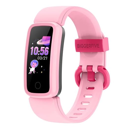 BIGGERFIVE Fitness armband klocka för barn flickor pojke tonåring, fitness tracker smartklocka med stegräknare pulsklocka kaloriräknare och sömnmonitor, IP68 vattentät aktivitetsmätare (rosa)