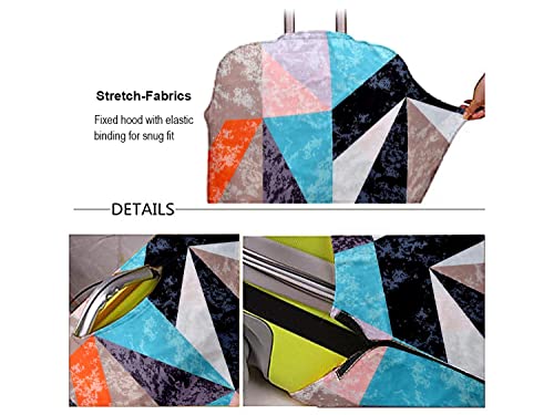Image of Cortina Abstract Design Travel Suitcase Eco-Friendly Cover | Small | Fits 18-22 Inch Luggage | Polyester-Spandex | 55cm (20 inches) | Luggage Protectors | Anti Scratch /Dust | Pack of 1 | Blue 4