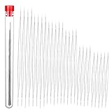 32 Pieces Collapsible Beading Needles, Assorted Size Big Eye Beads Needles Seed Beads Needles Long S