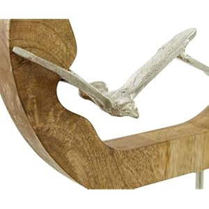 Deco 79 Aluminum Metal Bird Decorative Sculpture Home Decor Statue Accent Figurine 10 x 3 x 13 Silver