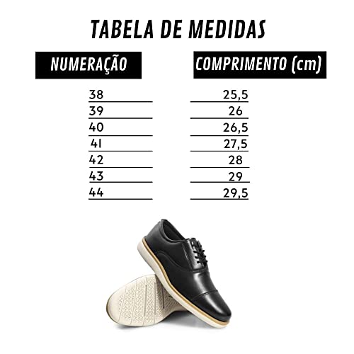 Kit Sapato Masculino Oxford Italiano Phillipo + Palmilha Grossa (Preto, br_footwear_size_system, adu