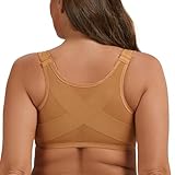MELENECA - Sujetador Corrector de Postura sin Aros con Soporte para la Espalda y Cierre Frontal para Mujeres Beige 100C