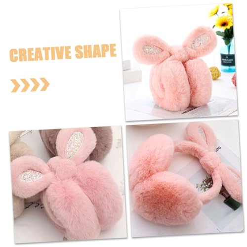 BESPORTBLE Rabbit Ear Muffs Ear Warmers Winter Ear Ear Defenders Fluffy Bunny Ears Ear for Babies Ear Cover for3