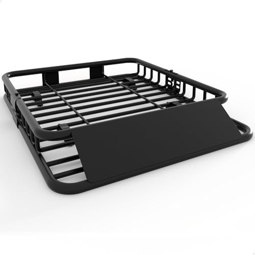 GarveeLife 51 in x 36 in Universal Roof Rack Basket, 200 LBS Capacity Rooftop Cargo Carrier Basket, Heavy Duty Luggage Holder Rack for SUVs, Trucks, Vehicles Classical 51'' Roof Basket