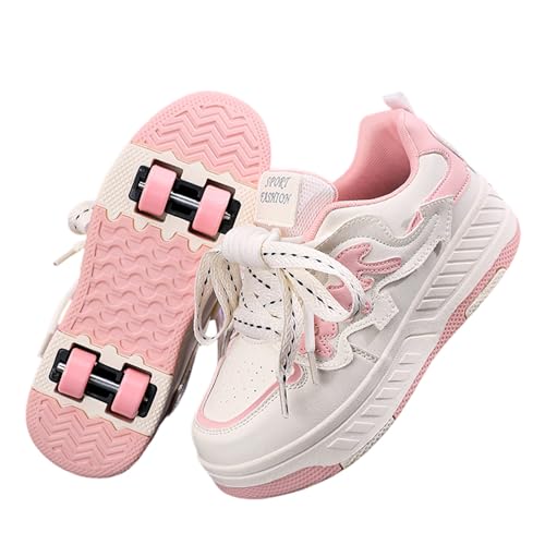 Surwin Mode Schuhe mit Rollen für Mädchen,Schuhe mit Rollen Versenkbarer...