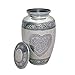 hlc Urns Heart Cremation Urn - Funeral Urn for Human Ashes - Burial urn with Detailed Engraving - 100% Aluminum- Adult Large Size up to 200 lbs