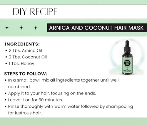 Image of Earth N Pure Arnica Montana Oil Cold Pressed, Natural and Therapeutic Grade for Hair With Glass Dropper - 50 ml