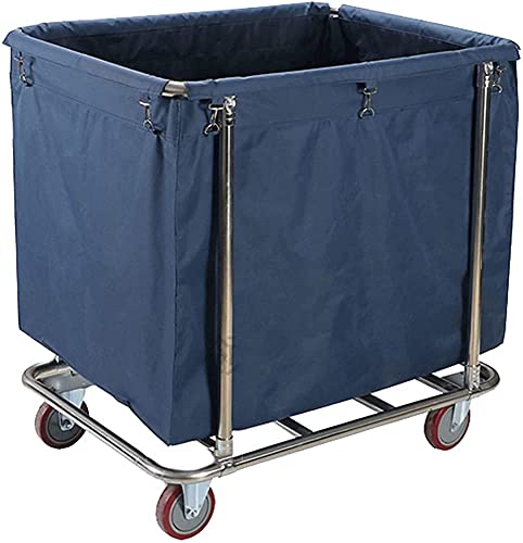 OLSKFUH Laundry Trolleymovable Trolleys Removable Bags With Laundry Basket Laundry Hamper Sorter Cart With Stainless Steel Frame Multifunctional Hotel Laundry Room Trolley With 4,