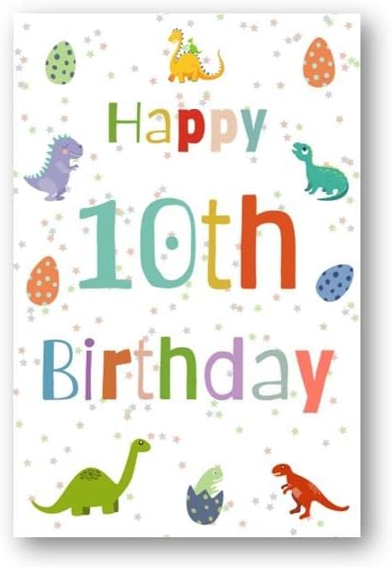 Second Ave 1st Birthday Age 1 Dinosaur Children's Kids Happy Birthday Card Greetings Card for Boys or Girls