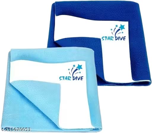 Vaanya World Waterproof Drysheet, Baby Bed Protector, Urine Sheet, Washable, Reusable, Breathable, Skin Friendly, Heat Free Multicolor VW_S_(70X50cm)_C77_(Pack of 2)-image-46