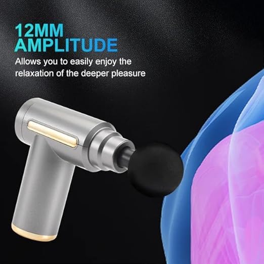 Tozer mini gun meszer machine for pain relief - body, neck, shoulders, back, weapons and legs cargo - 6 speed settings - deep tissue handhald massage (black) (black) for men and women for all body pain relief for men and women