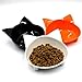 Gralara Kitten Ears Food Bowl Non-Slip Storage Dish for Pets, Red