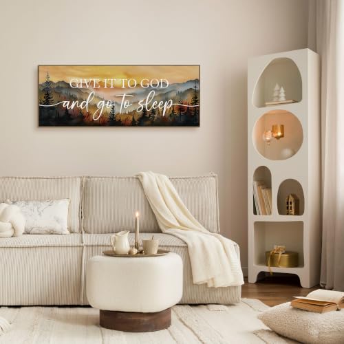TLESKE Give It to God and Go to Sleep Sign Large Wall Art Decor 15x40 by TLESKE - Used condition - Image 3