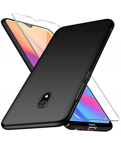 Image of Mobile Back Cover Case for Xiaomi Mi 8A (Silicone Case|CameraProtection|Black SC1510)