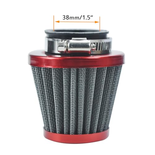 HOLATO PZ22 Carburetor Carb Air filter Throttle Handle Grips Cable Kit for 110cc 125cc XR50 CRF50 CRF50f CRF110 TaoTao DB14 DB24 SSR110 SSR125 Coolster Apollo Pit Dirt Bike Chinese 4 Wheeler ATV Red - Thumbnail 7