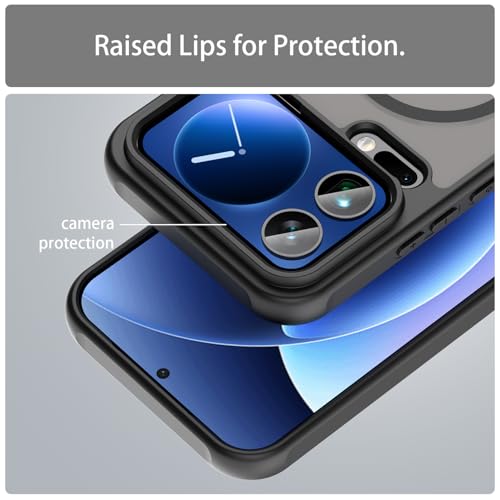 Image of Compatible with Xiaomi 17 Pro Max Case Cover,Compatible with MagSafe,Anti-Fall,Compatible with Xiaomi 17 Pro Max 5G 2509FPN0BC Cell Protective Phone Case Black