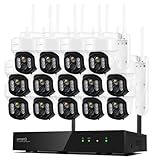 xmartO [Auto-Track & 10X Zoom] 16CH WiFi 6 HD PTZ Security Camera System Wireless Outdoor/Indoor, Dual-WiFi 4K NVR with 14X Rotate 6MP Home Cams (Plug-in 24/7 Surveillance, WiFi-Relay)