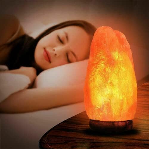 SOO Natural Himalayan Salt Lamp Pink100% Crystal Rock 7-10kg Hand Crafted Beautiful Gift Healing Ionizing Lamp Wood Base UK Switch & Bulb Room Decoration - Image 3