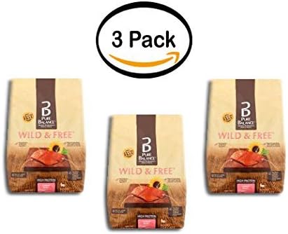 Pure Balance Pack of 3 Grain Free Wild & Free Salmon Dry Cat Food, 7 lb