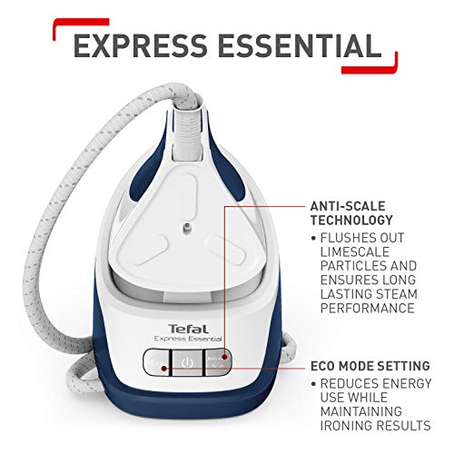 Tefal Steam Generator Iron, Express Essential, 2200 W, White and Blue, SV6116 - Image 2