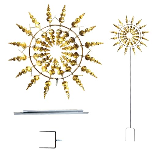 Moulin à vent en métal - Moulin à vent magique - - Moulin à vent magique - - Attrape-vent pour la cour et le jardin - 31 x 93 cm