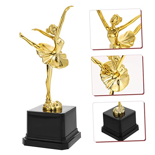 ABOOFAN 2Pcs Dançando Balé Troféus Troféu Competição De Dança Prata Dança Estrela Estourar Troféu Pe