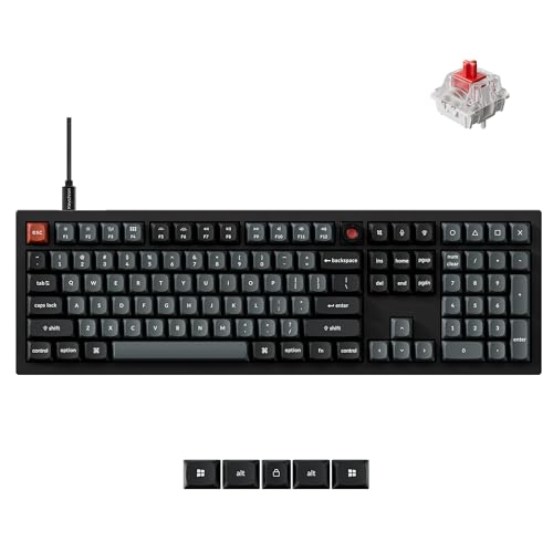 Keychron V6 8K �t���T�C�Y �L�����J�j�J���L�[�{�[�h �v���O�����\�ȃm�u�t�� 8000Hz �|�[�����O���[�g OSA PBT �L�[�L���b�v �L�[�N�����X�[�p�[���b�h�X�C�b�`�Ńz�b�g�X���b�v�\ Mac Windows Linux�pRGB�o�b