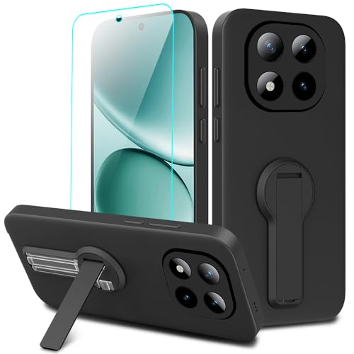 Nijiadi Silicone Case with Rotable Folding Kickstand and Screen Protector