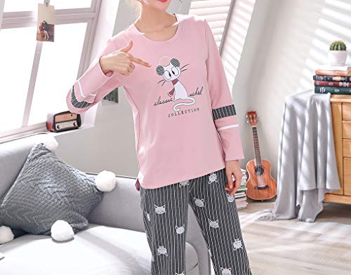 Vopmocld Big Girls Cute Pajama Sets Long Sleeve Lovely Sleepwear 2 Piece PJS Multiple Cartoon Jammies3