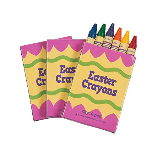 Fun Express - Easter Wax Crayons (6pc/Box, 4dz) for Easter - Basic Supplies - Drawing - Crayons - Easter - 48 Pieces