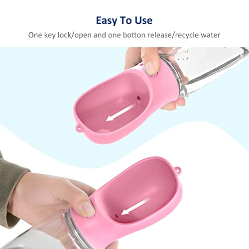 Wepet Portable Dog Water Bottle With Food Container, 19 Oz + 6 Oz, Leak Proof Puppy Water Dispenser With Drinking Feeder For Pets Outdoor Walking, Hiking, Travel, Food Grade Plastic #TOP1