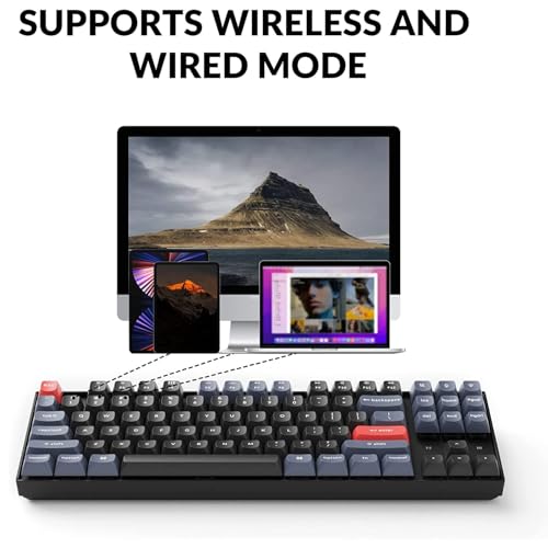 Keychron K8 Pro QMK/VIA Wireless Mechanical Keyboard, Hot-Swappable TKL Custom Programmable Macro Wired Keyboard with Ga - Additional View
