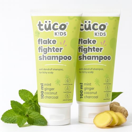 Image of TuCo Kids Flake Fighter Anti Dandruff Shampoo | Dry & Itchy Scalp | Paraben & SLS Free | 100 ml (Pack of 2)