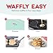 Dash Multi Mini Waffle Maker - Makes Four Waffles at Once for Family Breakfasts - Dual Nonstick Heating Plates & Easy-Release Surface - Compact & Fast-Heating - Graphite