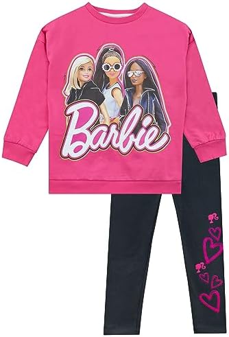 Barbie Sweatshirt and Leggings Set | Co Ord Set | Girls’ Outfits & Clothing Sets | 7 | Official Barbies Merchandise
