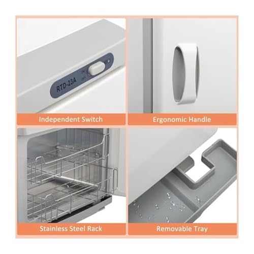 Gabinete calefactor de toallas de estética blanco con chasis de ABS 4